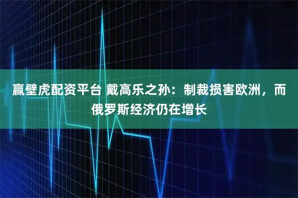 赢壁虎配资平台 戴高乐之孙：制裁损害欧洲，而俄罗斯经济仍在增长