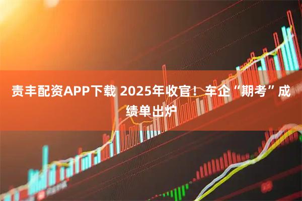 责丰配资APP下载 2025年收官！车企“期考”成绩单出炉