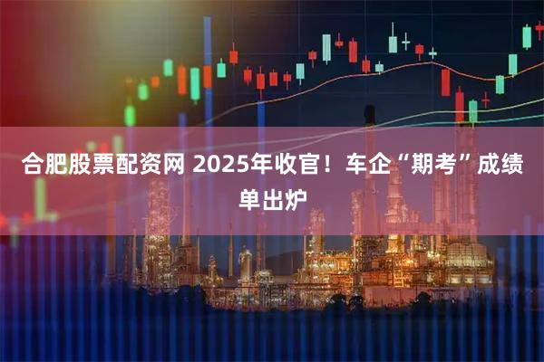 合肥股票配资网 2025年收官！车企“期考”成绩单出炉