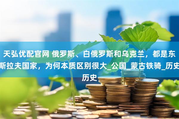 天弘优配官网 俄罗斯、白俄罗斯和乌克兰，都是东斯拉夫国家，为何本质区别很大_公国_蒙古铁骑_历史